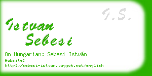 istvan sebesi business card